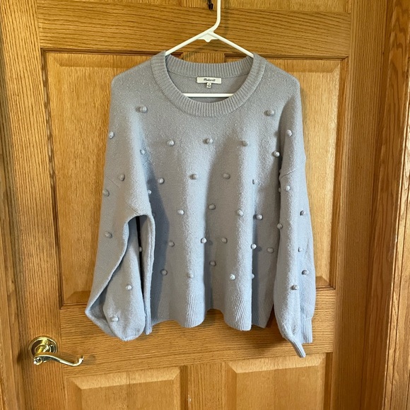 Madewell Sweaters - Madewell gray , Pom Pom, wool blend sweater
